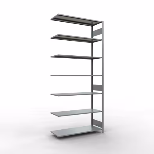 Anbauregal, Fachbodenregal Stecksystem MULTIplus150, 3000 x 1300 x 500 mm (HxBxT), 7 Fachböden, Längenriegel, verzinkt von der Marke Schulte Lagertechnik Anbauregal, Fachbodenregal Stecksystem MULTIplus150, 3000 x 1300 x 500 mm (HxBxT), 7 Fachböden, Längenriegel, verzinkt aus der Kategorie Anbauregal mit der Artikelnummer 12757-130-LR