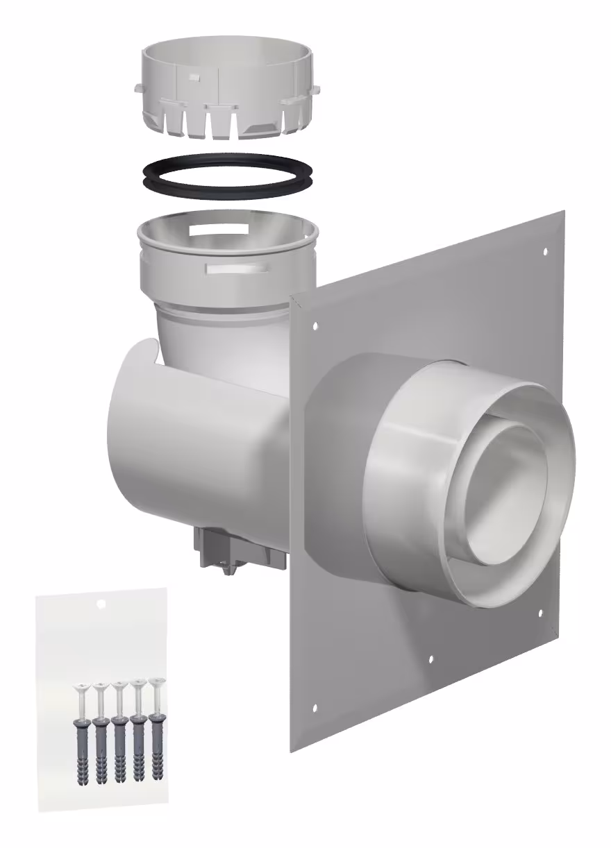 AZ Stützbogen Flex D 80 / 125 87° mit Blende von Skoberne AZ Stützbogen Flex D 80 / 125 87° mit Blende aus der Kategorie Kunststoffabgassystem mit der Artikelnr. 625013
