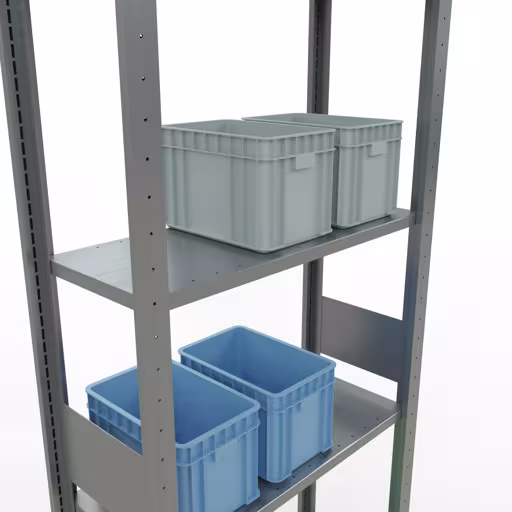 Grundregal, Fachbodenregal Stecksystem MULTIplus150, 3000 x 750 x 300 mm (HxBxT), 7 Fachböden, Längenriegel, verzinkt aus der Kategorie Grundregal mit der GTIN 4004514279613 Grundregal, Fachbodenregal Stecksystem MULTIplus150, 3000 x 750 x 300 mm (HxBxT), 7 Fachböden, Längenriegel, verzinkt von der Marke Schulte Lagertechnik aus der Produktreihe Stecksystem