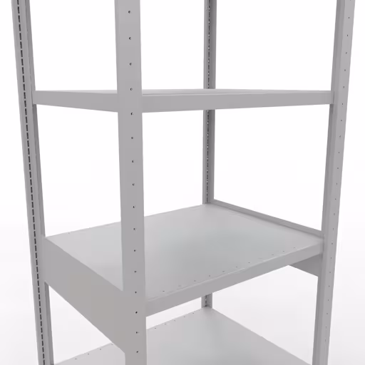 Grundregal, Fachbodenregal Stecksystem MULTIplus250, 2500 x 750 x 600 mm (HxBxT), 6 Fachböden, Längenriegel, RAL 7035 lichtgrau von der Marke Schulte Lagertechnik aus der Produktreihe Stecksystem