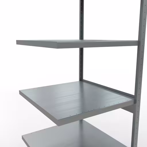 Anbauregal, Fachbodenregal Stecksystem MULTIplus250, 2500 x 750 x 800 mm (HxBxT), 6 Fachböden, Längenriegel, verzinkt von Schulte Lagertechnik mit der Artikelnr. 12986-75-LR