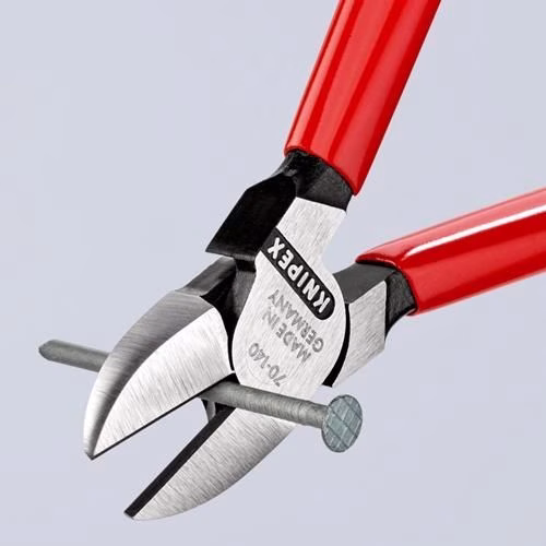 Seitenschneider Länge 140mm Kopf poliert Kunststoff-Überzug KNIPEX