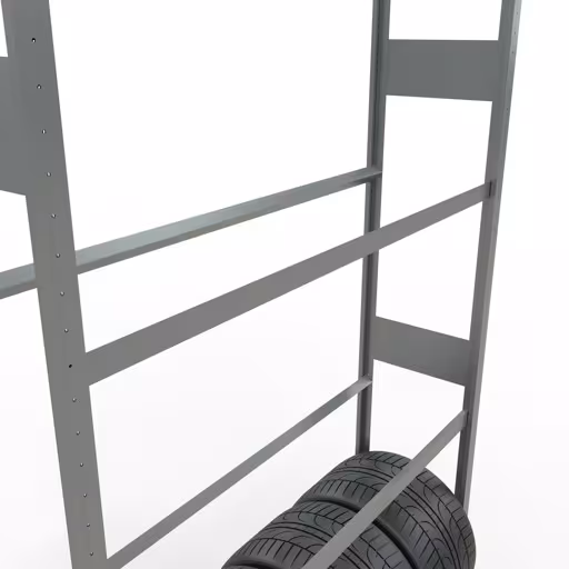 Zusatzbild des Artikels Grundregal, Räder-/Reifenregal, 4500 x 1500 x 400 mm, verzinkt, 6 Lagerebenen á 150 kg Fachlast pro Ebene aus Autoteilelagerung