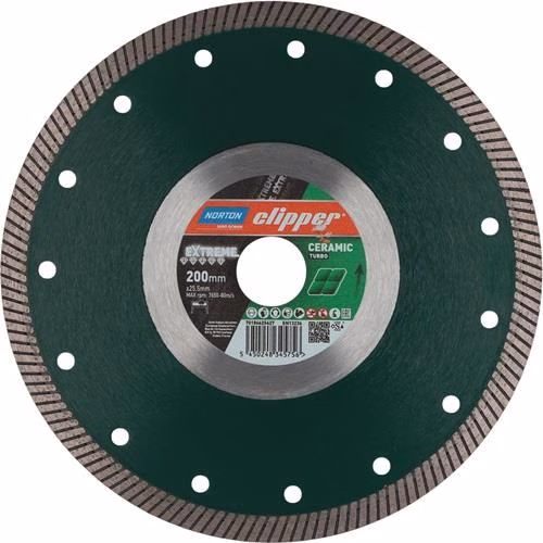 Diamanttrennscheibe Extreme Ceramic Turbo Durchmesser 200 mm Bohrung 25,4 mm 1,4 mm NORTON CLIPPER von der Marke Norton Clipper Diamanttrennscheibe Extreme Ceramic Turbo Durchmesser 200 mm Bohrung 25,4 mm 1,4 mm NORTON CLIPPER aus der Kategorie Trennscheiben mit der Teilenummer 4000818423