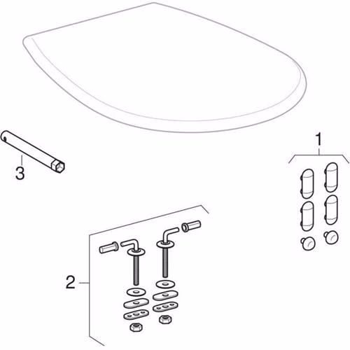 Technische Zeichnung 4060839 Geberit Renova Stand-WC Tiefspüler, Abgang horizontal teilgeschlossene Form, Tiefe: 49cm, weiß