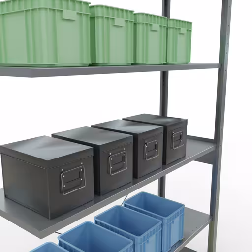 Zusatzbild des Artikels Stecksystem Anbauregal 2500x1300x400 mm, Typ 150 kg, verzinkt Zusatzbild des Artikels Stecksystem Anbauregal 2500x1300x400 mm, Typ 150 kg, verzinkt aus Anbauregal