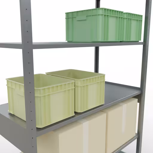 Produktbild Nr.12 des Artikels Stecksystem Grundregal 2500x1300x600 mm, Typ 150 kg, verzinkt aus der Produktreihe Stecksystem von der Marke Schulte Lagertechnik
