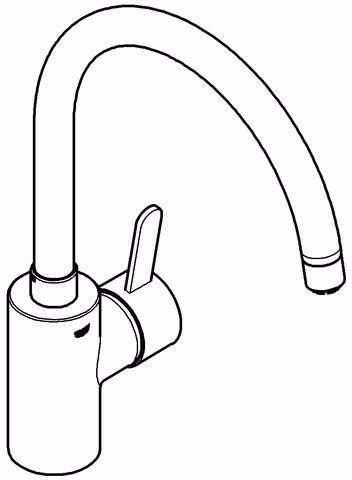 GROHE Einhand-Spültischbatterie Eurosmart C 31180 hoher Auslauf Niederdruck chrom