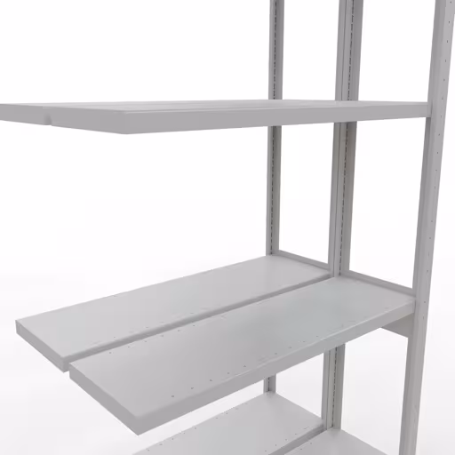 Anbauregal, Doppelregal, Fachbodenregal Stecksystem MULTIplus250, 3000 x 1000 x (2x300) mm (HxBxT), 2x7 Fachböden, Längenriegel, RAL 7035 lichtgrau aus der Kategorie Doppelregale mit der GTIN 4058255035700 Anbauregal, Doppelregal, Fachbodenregal Stecksystem MULTIplus250, 3000 x 1000 x (2x300) mm (HxBxT), 2x7 Fachböden, Längenriegel, RAL 7035 lichtgrau von der Marke Schulte Lagertechnik aus der Produktreihe Fachbodenregale