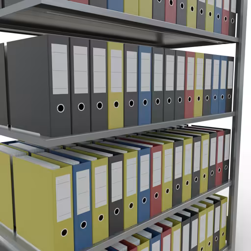 Abbildung Nr 9 des Artikels Anbauregal, Büro-Fachbodenregal Stecksystem MULTIplus150, 1800 x 1300 x 600 mm (HxBxT), 5 Fachböden, Längenriegel, verzinkt, ohne Mittelanschlag aus der Produktgruppe Büroregale von der Marke Schulte Lagertechnik