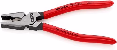 Kraftkombizange Länge 200mm poliert Kunststoff-Überzug KNIPEX