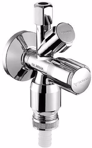 Kombinations-Eckventil COMFORT chrom, mit Rohrbelüfter 1/2Zoll SCHELL aus der Kategorie Eckventile/Zulaufventile mit der Teilenummer 6000575377