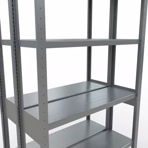 Andere Ansicht des Artikels Grundregal, Doppelregal, Fachbodenregal Stecksystem MULTIplus250, 2500 x 1000 x (2x300) mm (HxBxT), 2x6 Fachböden, Längenriegel, verzinkt Andere Ansicht des Artikels Grundregal, Doppelregal, Fachbodenregal Stecksystem MULTIplus250, 2500 x 1000 x (2x300) mm (HxBxT), 2x6 Fachböden, Längenriegel, verzinkt aus der Kategorie Fachbodenregale