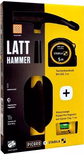 Latthammer 70080 DIN 7239 Kopfgewicht 600 g mit Magnet geraut Chrom-Molybdän-Rohr legierter PICARD-Spezialstahl 760 g PICARD von der Marke Picard Latthammer 70080 DIN 7239 Kopfgewicht 600 g mit Magnet geraut Chrom-Molybdän-Rohr legierter PICARD-Spezialstahl 760 g PICARD aus der Kategorie Hämmer mit der Teilenummer 4000801616