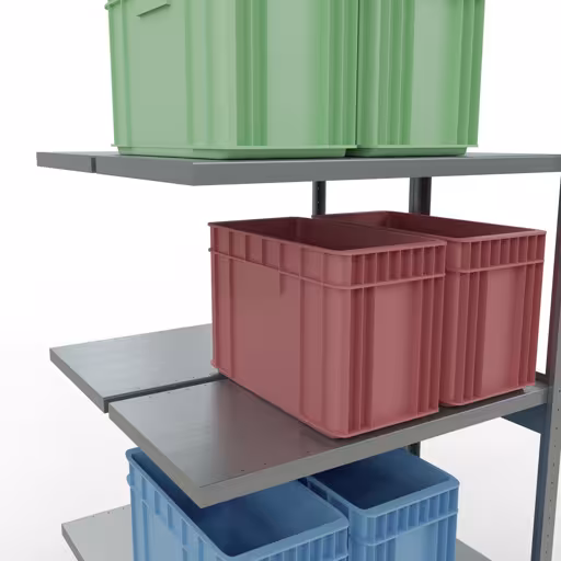 Zusatzbild des Artikels Anbauregal, Doppelregal, Fachbodenregal Stecksystem MULTIplus250, 3000 x 1000 x (2x500) mm (HxBxT), 2x7 Fachböden, Längenriegel, verzinkt Zusatzbild des Artikels Anbauregal, Doppelregal, Fachbodenregal Stecksystem MULTIplus250, 3000 x 1000 x (2x500) mm (HxBxT), 2x7 Fachböden, Längenriegel, verzinkt aus Doppelregale