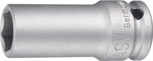 Douille pour clé à chocs 750 L 1 pouce 6 pans SW 24 mm, longueur 100 mm, de la marque ASW Douille pour clé à chocs 750 L 1″ 6 pans ASW de la catégorie Douilles et rallonges pour clés à chocs, référence 4000820962