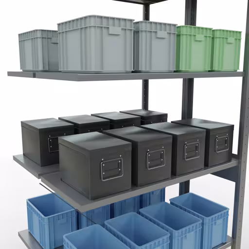 Anbauregal, Doppelregal, Fachbodenregal Stecksystem MULTIplus150, 2500 x 1000 x (2x400) mm (HxBxT), 2x6 Fachböden, Kreuzstrebe, verzinkt aus der Kategorie Doppelregale mit der GTIN 4004514208316 Anbauregal, Doppelregal, Fachbodenregal Stecksystem MULTIplus150, 2500 x 1000 x (2x400) mm (HxBxT), 2x6 Fachböden, Kreuzstrebe, verzinkt von der Marke Schulte Lagertechnik aus der Produktreihe Fachbodenregale