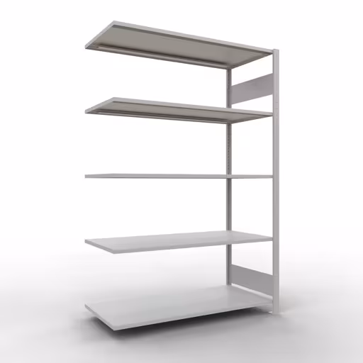 Anbauregal, Fachbodenregal Stecksystem MULTIplus150, 2000 x 1300 x 600 mm (HxBxT), 5 Fachböden, Längenriegel, RAL 7035 lichtgrau von der Marke Schulte Lagertechnik Anbauregal, Fachbodenregal Stecksystem MULTIplus150, 2000 x 1300 x 600 mm (HxBxT), 5 Fachböden, Längenriegel, RAL 7035 lichtgrau aus der Kategorie Anbauregal mit der Artikelnummer 32665-130-LR