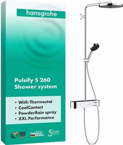 Detailbild 4040672 Hansgrohe Showerpipe PULSIFY 260 1jet mit Brausethermostat chrom