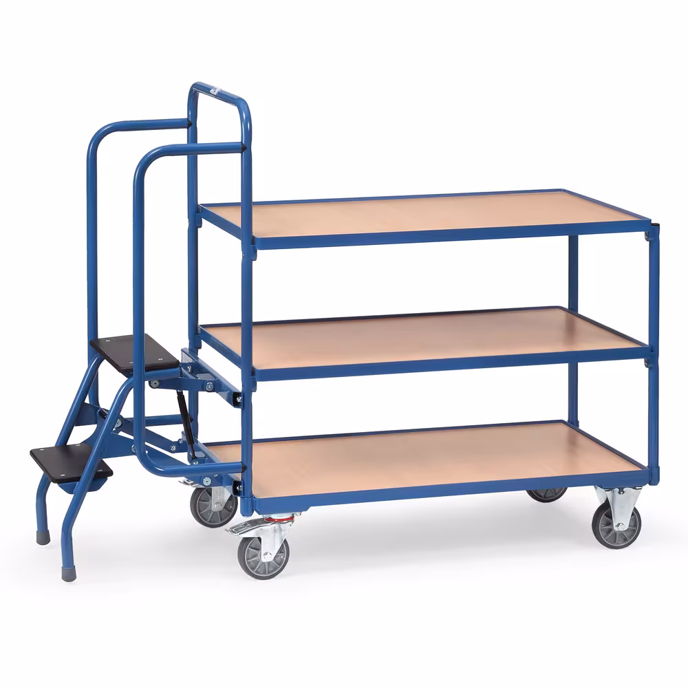 Kommissionierwagen 2106 Stahlrohr und Profilstahl geschweißt, pulverbeschichtet, 3 Böden aus Holzwerkstoffplatte von der Marke Fetra Kommissionierwagen 2106 Stahlrohr und Profilstahl geschweißt, pulverbeschichtet, 3 Böden aus Holzwerkstoffplatte aus der Kategorie Etagenwagen mit der Artikelnummer 2106