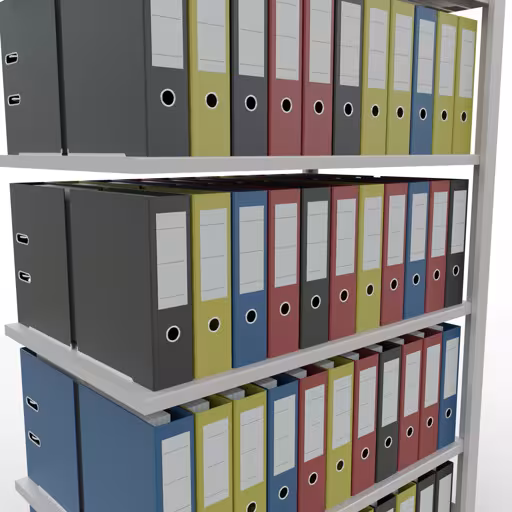 Anbauregal, Büro-Fachbodenregal Stecksystem MULTIplus150, 2000 x 1000 x 600 mm (HxBxT), 6 Fachböden, Längenriegel, ohne Mittelanschlag, lichtgrau von Schulte Lagertechnik aus der Kategorie Büroregale