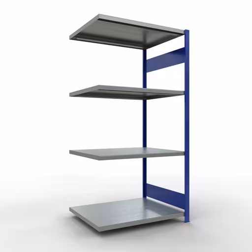 Anbauregal, Fachbodenregal Stecksystem MULTIplus330, 2000 x 1000 x 800 mm (HxBxT), 5 Fachböden, Längenriegel, RAL 5010 enzianblau/verzinkt von der Marke Schulte Lagertechnik Anbauregal, Fachbodenregal Stecksystem MULTIplus330, 2000 x 1000 x 800 mm (HxBxT), 5 Fachböden, Längenriegel, RAL 5010 enzianblau/verzinkt aus der Kategorie Anbauregal mit der Artikelnummer 13985-LR-B