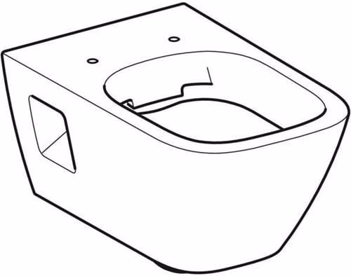 Geberit Renova Plan Wand-WC Tiefspüler teilgeschlossene Form, Rimfree, weiß