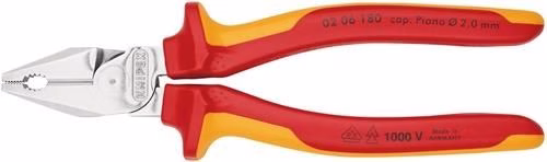 Detailbild 4051149 Kraftkombizange Länge 180mm verchromt Mehrkomponenten-Hüllen VDE KNIPEX