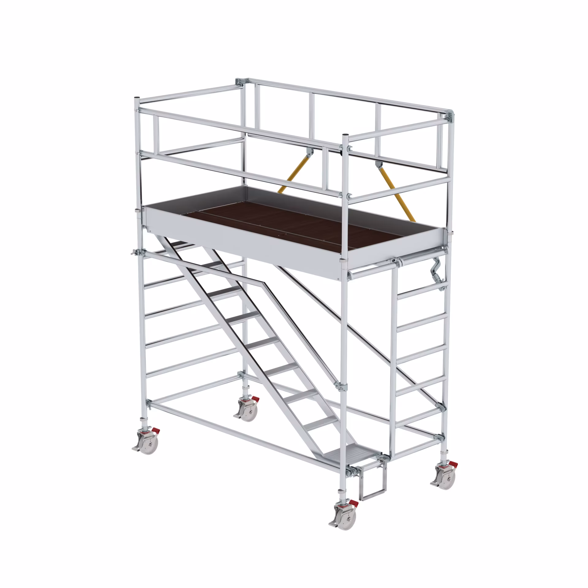 Munk Rollgerüst SG 1,35 x 2,45 m mit Schrägaufstiegen Plattformhöhe 2,51 m von Günzburger Steigtechnik Munk Rollgerüst SG 1,35 mit Schrägaufstiegen aus der Kategorie Rollgerüste mit der Artikelnr. 167111