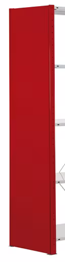Vollblech-Seitenblende, 90 x 1300 x 800 mm (H x T), RAL 3000 feuerrot aus der Kategorie Zubehör mit der GTIN 4004514290069 Vollblech-Seitenblende, 90 x 1300 x 800 mm (H x T), RAL 3000 feuerrot von der Marke Schulte Lagertechnik aus der Produktreihe Stecksystem