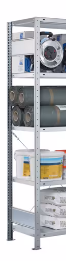 MULTIplus T-Profil-Rahmen 2000x500 mm, verzinkt, 2 Tiefenriegel, vormontiert von der Marke Schulte Lagertechnik aus der Produktreihe Büroregale