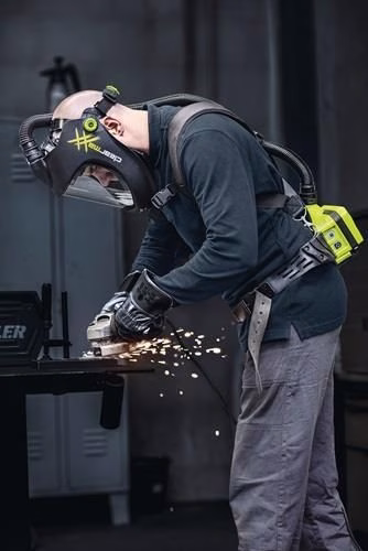 Detailbild 3983115 Schleifhelm Clearmaxx unter anderem Gebläseatemschutz E3000X Scheibe:PC OPTREL