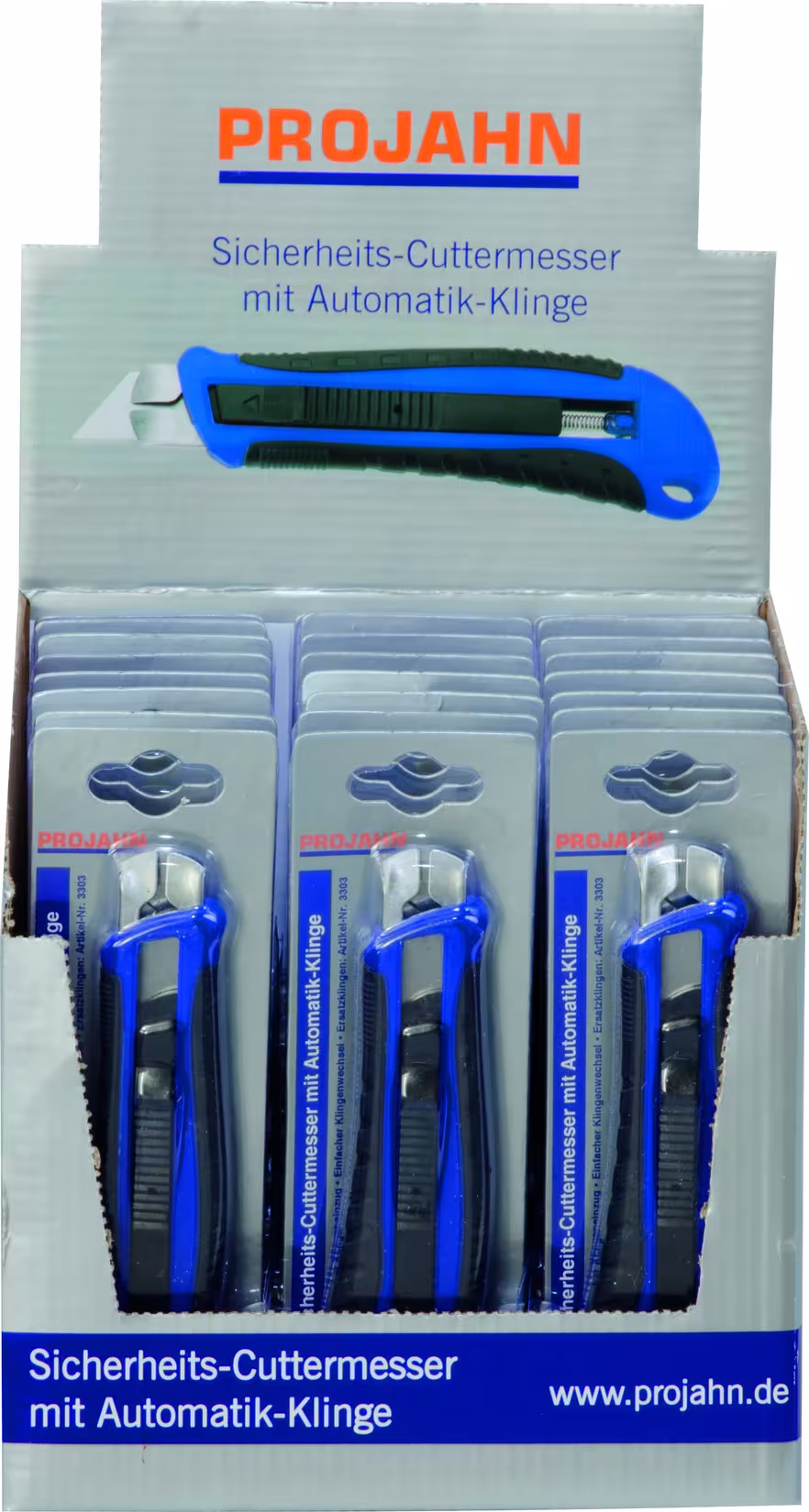 Sicherheits-Cuttermesser mit Automatik-Klinge Typ Variante: Display mit 24 x 3312 Sicherheits-Cuttermesser mit Trapezklinge aus der Kategorie Schneiden, Reinigen, Schaben mit der Artikelnr. 331224