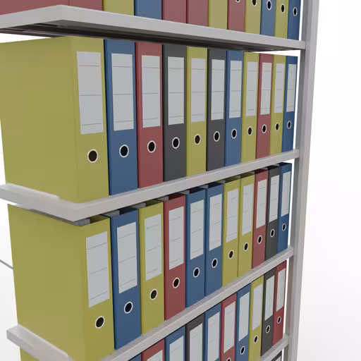 Abbildung Nr 10 des Artikels Anbauregal, Büro-Fachbodenregal Stecksystem MULTIplus85, 2300 x 1000 x 300 mm (HxBxT), 7 Fachböden, Kreuzstrebe, ohne Anschlagleiste, lichtgrau aus der Produktgruppe Büroregale von der Marke Schulte Lagertechnik