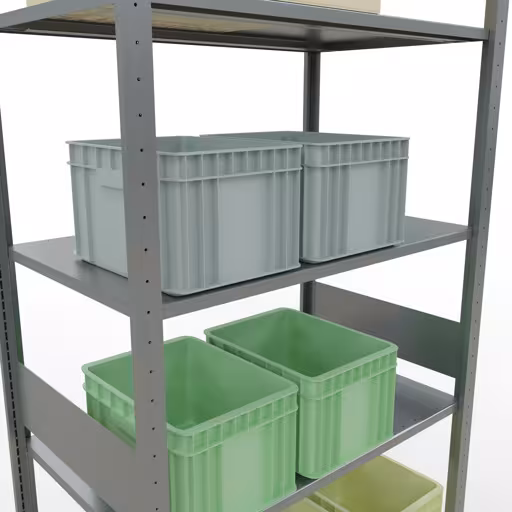 Grundregal, Fachbodenregal Stecksystem MULTIplus150, 3000 x 1000 x 600 mm (HxBxT), 7 Fachböden, Längenriegel, verzinkt aus der Kategorie Grundregal mit der GTIN 4004514281012 Grundregal, Fachbodenregal Stecksystem MULTIplus150, 3000 x 1000 x 600 mm (HxBxT), 7 Fachböden, Längenriegel, verzinkt von der Marke Schulte Lagertechnik aus der Produktreihe Stecksystem