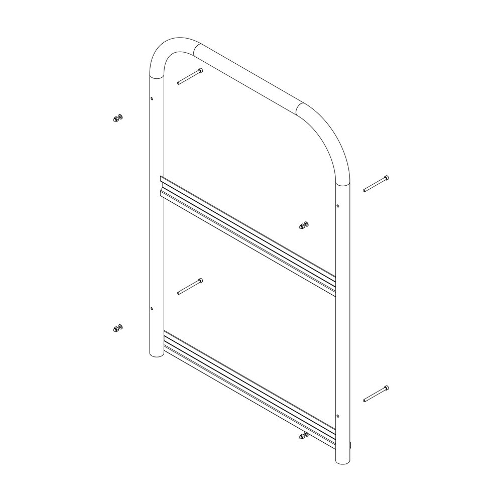 Munk Stirnseitiges Geländer Podesttreppe inkl. Montagesatz aus der Kategorie Podesttreppen mit der Artikelnr. 800006