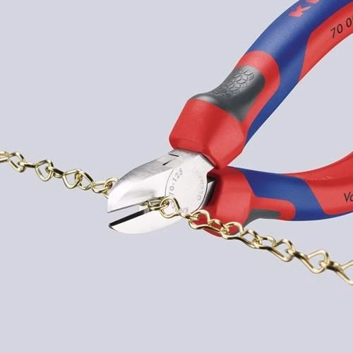 Seitenschneider Länge 125mm Kopf verchromt Comfort-Griff KNIPEX