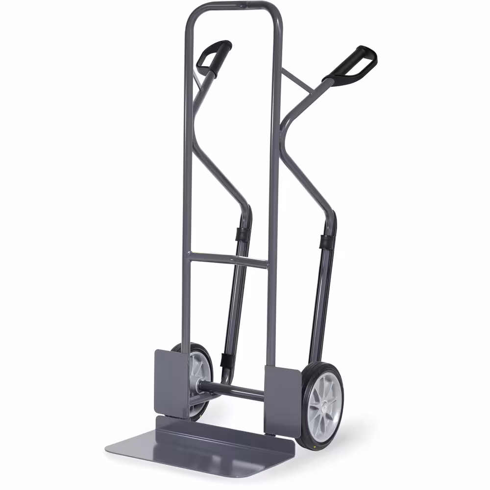 ESD-Stapelkarre B9331V mit Stahlblechschaufel, stabile Schweißkonstruktion, elektrisch leitfähig pulverbeschichtet, schiefergrau RAL 7015 von der Marke Fetra aus der Produktreihe Transportsysteme