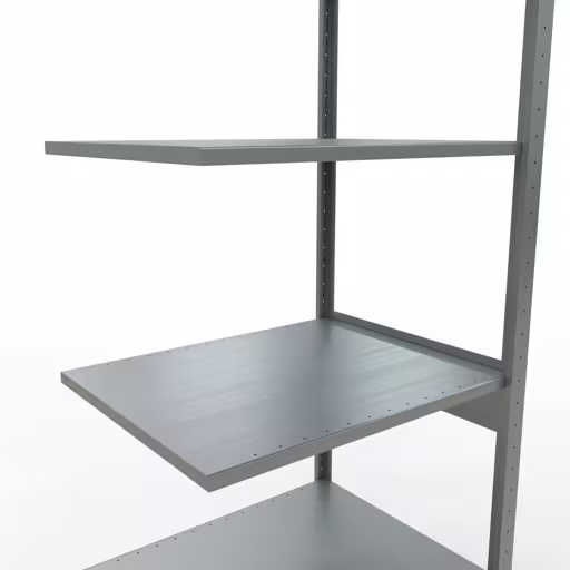 Anbauregal, Fachbodenregal Stecksystem MULTIplus150, 2500 x 750 x 600 mm (HxBxT), 6 Fachböden, Längenriegel, verzinkt mit der GTIN 4004514254689 Anbauregal, Fachbodenregal Stecksystem MULTIplus150, 2500 x 750 x 600 mm (HxBxT), 6 Fachböden, Längenriegel, verzinkt von Schulte Lagertechnik mit der Artikelnr. 12766-75-LR
