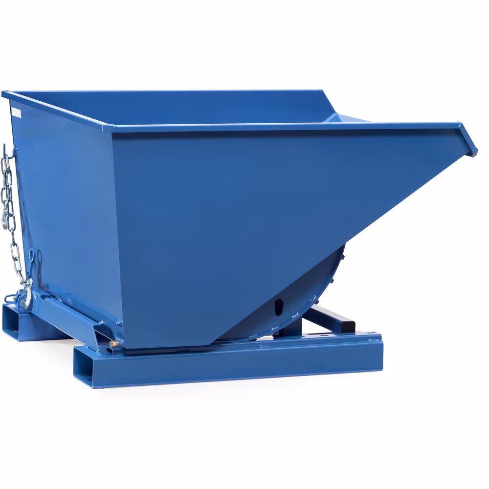 Selbstkipper 6030 Inhalt 350 Liter von der Marke Fetra Selbstkipper Robuste Schweißkonstruktion aus 3-mm-Stahlblech, Lackierung blau RAL 5007, serienmäßig mit Staplertaschen Typ Inhalt: 350 Liter aus der Kategorie Kipper mit der Artikelnr. 6030