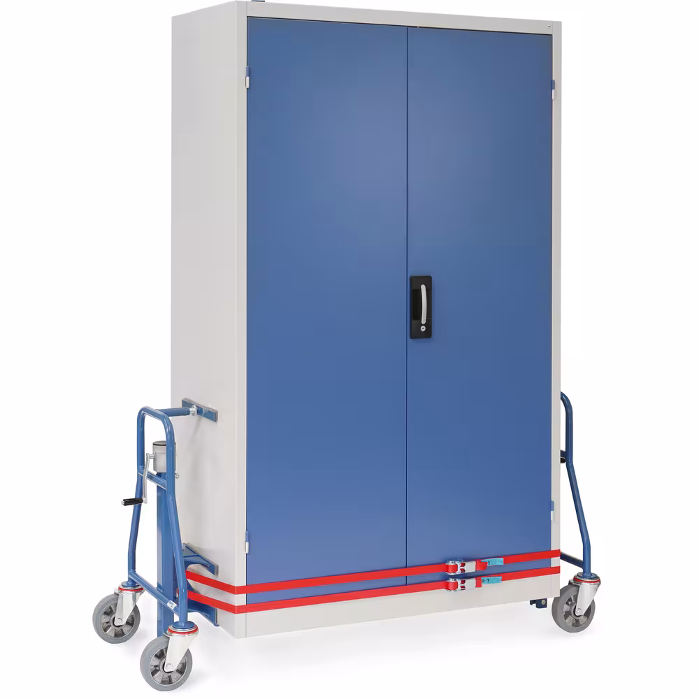 Möbelhubroller 6980 mit Hand-Spindelwinde für den sicheren 1-Mann-Transport von Schränken von Fetra aus der Kategorie Transportsysteme