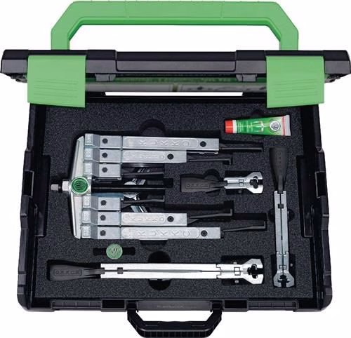 Abziehersatz K-2030 13-teilig Spannweite 120 / 130 mm Spanntiefe 100–350 mm KUKKO aus der Kategorie Abzieher und Auszieher mit der Teilenummer 4000821911