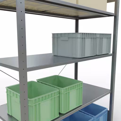 Produktbild Nr.8 des Artikels Stecksystem Grundregal 2000x1300x600 mm, Typ 150 kg, verzinkt aus der Produktreihe Stecksystem von der Marke Schulte Lagertechnik