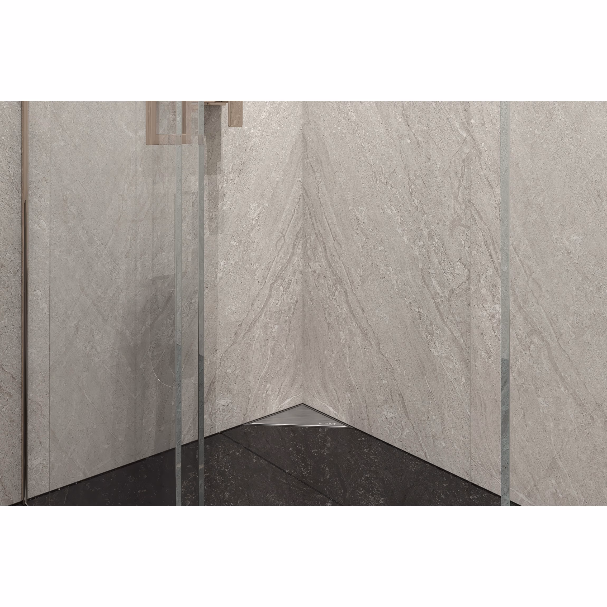 Ohne Text 6743479828031026791 MERT Bodenablauf Design "DREIECK EDEL" 215x215x304mm