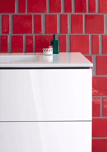 Möbelwaschtisch ME by Starck 1030x490mm weiß 1 Hahnloch, mit Überlauf DURAVIT