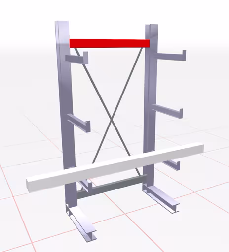 K 3000 Horizontalverbinder für Achsmaß 750 mm, verzinkt von Schulte Lagertechnik mit der Artikelnr. 27611