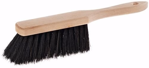Brosse à main en crin de cheval de 280 mm de longueur avec dos en bois de la marque Brosse à main en crin de cheval avec dos en bois, appartenant à la catégorie des brosses à main et des pelles à poussière, référence 9000470380