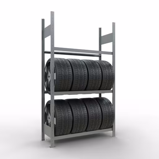 Produktbild Nr 11 des Artikels Grundregal, Räder-/Reifenregal, 2000 x 1150 x 400 mm (HxBxT), verzinkt, 3 Lagerebenen á 150 kg Fachlast pro Ebene Abbildung Nr 11 des Artikels Grundregal, Räder-/Reifenregal, 2000 x 1150 x 400 mm (HxBxT), verzinkt, 3 Lagerebenen á 150 kg Fachlast pro Ebene aus der Produktgruppe Fachbodenregale von der Marke Schulte Lagertechnik