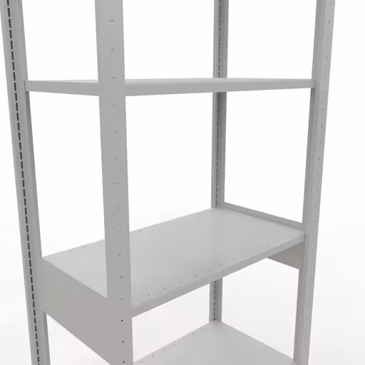 Produktbild Nr.6 des Artikels Grundregal, Fachbodenregal Stecksystem MULTIplus150, 2500 x 750 x 400 mm (HxBxT), 6 Fachböden, Längenriegel, RAL 7035 lichtgrau aus der Produktreihe Stecksystem von der Marke Schulte Lagertechnik