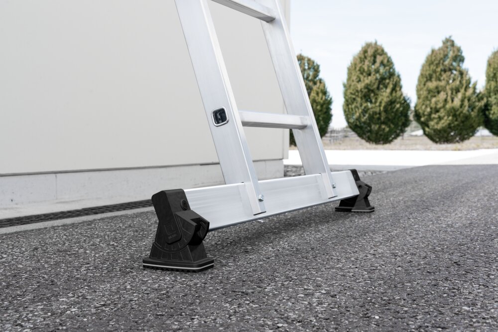 Munk Sprossen-Schiebeleiter 2-teilig mit nivello®-Traverse 2x6 Sprossen